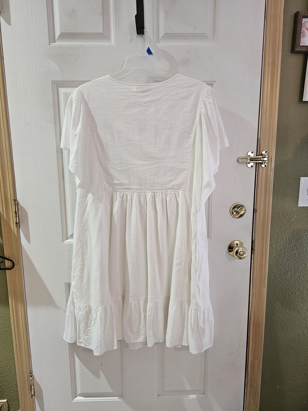 Knox Rose White Midi Dress with Multicolor Embroidered Stripes - Picture 2 of 6